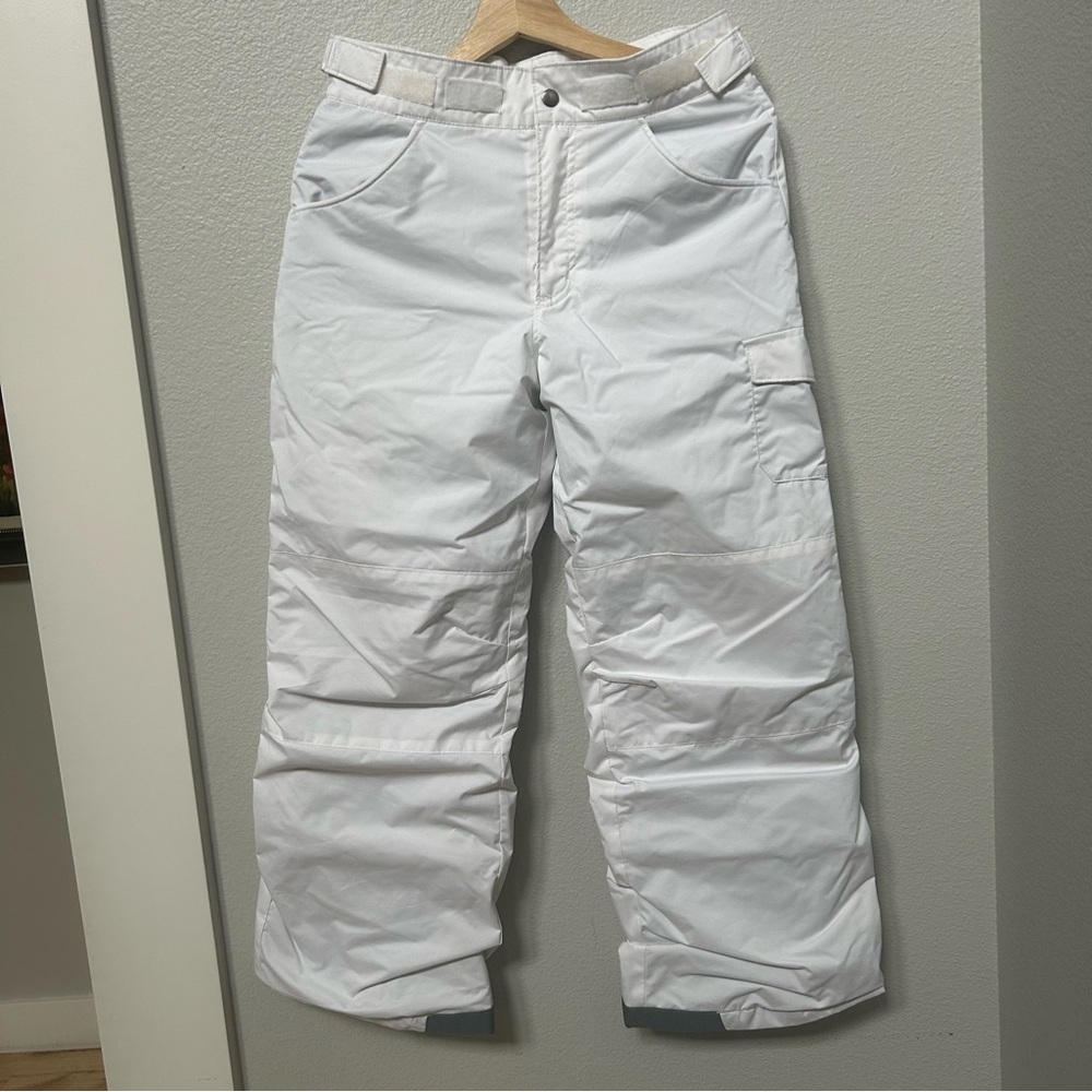 Columbia White Snow Pants Youth L 14/16